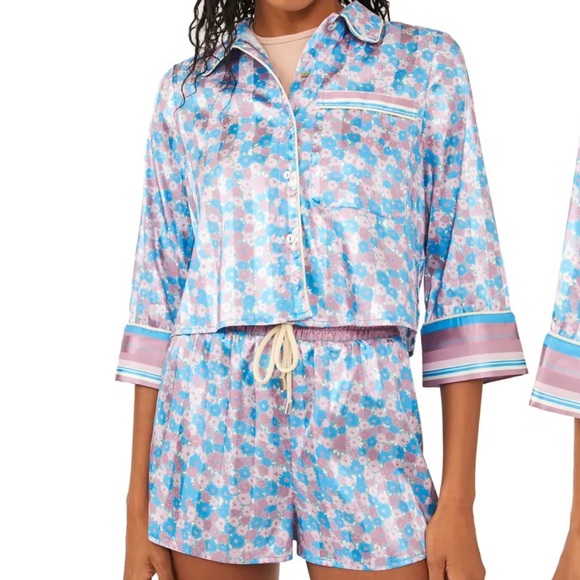Free People Other - Free people pillow talk lavender combo women’s top bottom pjs button down medium